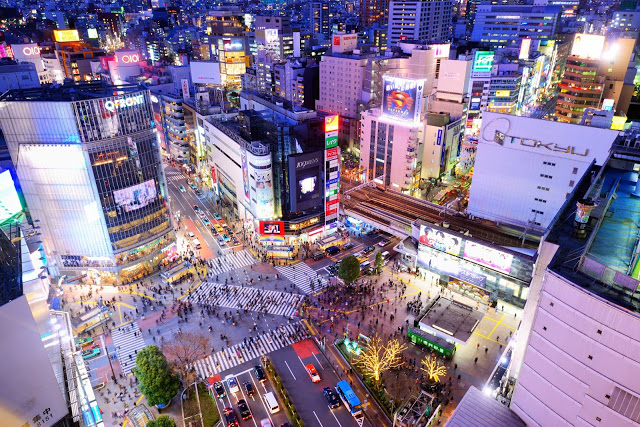 ve may bay di tokyo Shibuya